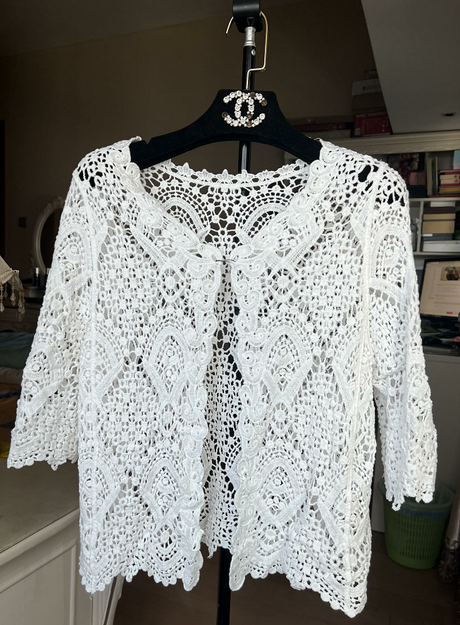 Beach Sunscreen Cutout Cardigan Jacket Crochet hook Bella Mia